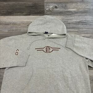 Vintage Y2K American Eagle AE77 Performance Gray Mens XL Logo Pullover Hoodie‎